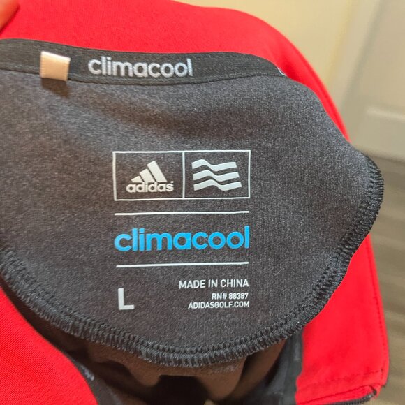 Adidas ClimaCool Men's gray w/ red trim 1/2 zip pullover Vest Nebraska Huskers L - Picture 7 of 7